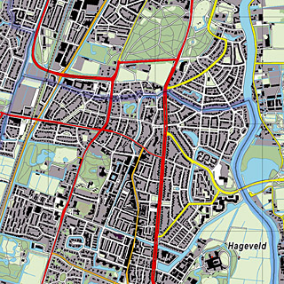 Top10NL, kleurstelling CityGIS. Bron: Imergis